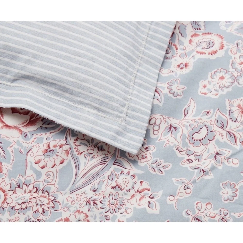 Ralph Lauren Maddie Floral King Comforter Set Maddie Stripe Euro Shams 5 Pieces